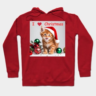 Kittens loves Christmas, and decorations... Hoodie